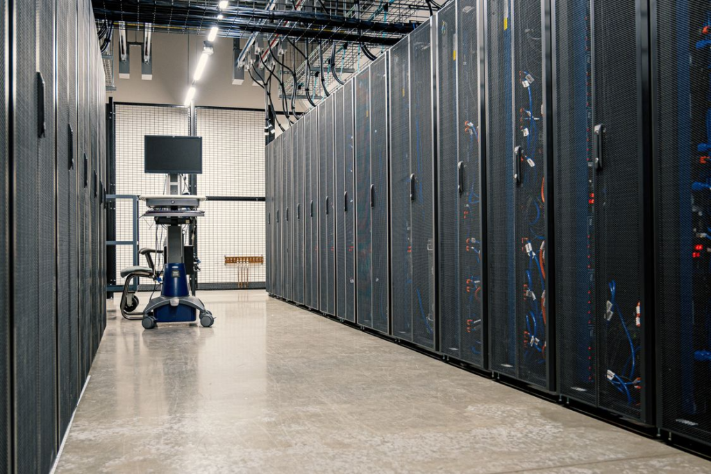 Server room representing backend infrastructure